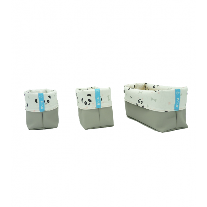 lot de 3 Panières Panda
