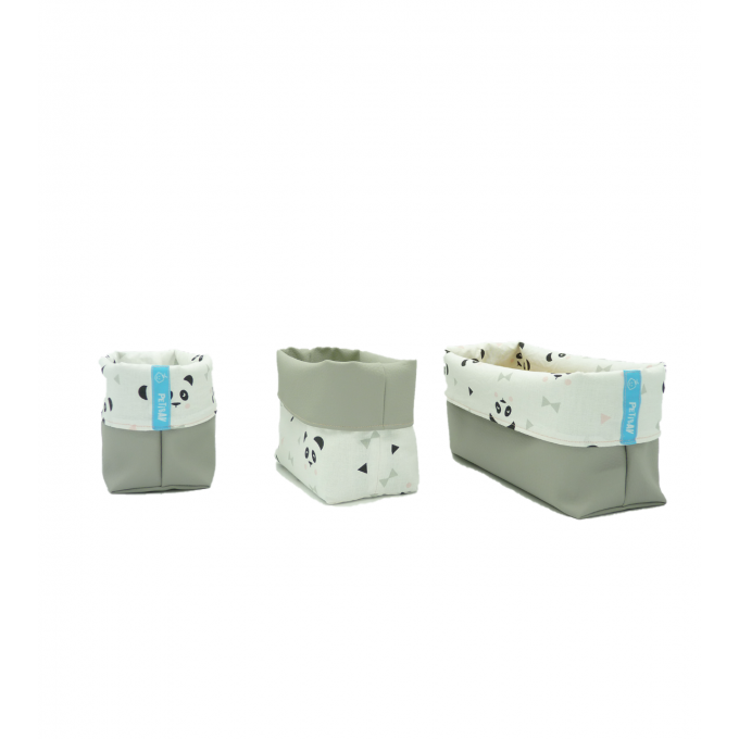 lot de 3 Panières Panda